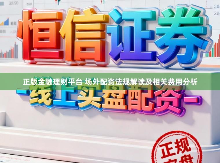 正版金融理财平台 场外配资法规解读及相关费用分析
