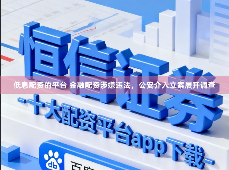 低息配资的平台 金融配资涉嫌违法，公安介入立案展开调查